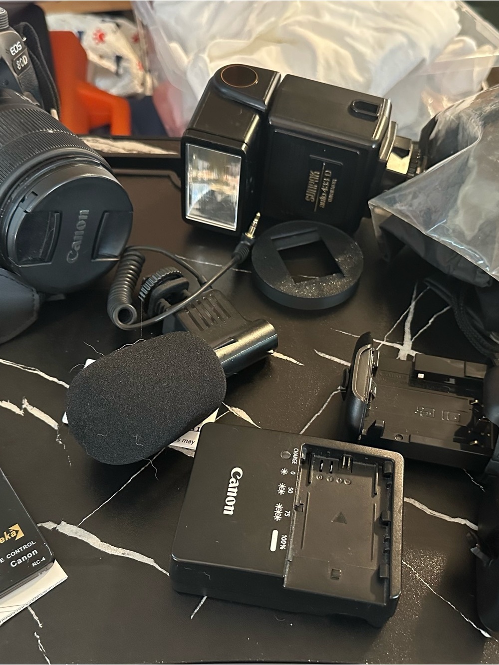 Canon DSLR Kit with Black Camera Body and Accessories